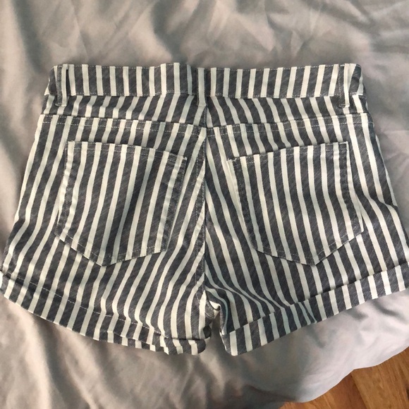 Striped jean shorts - Picture 2 of 3